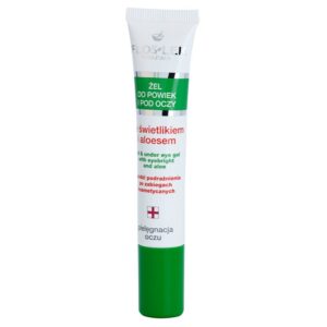 FlosLek Pharma Eye Care Gel pentru  jurul ochilor cu un luminator și aloe vera 15 ml-ro
