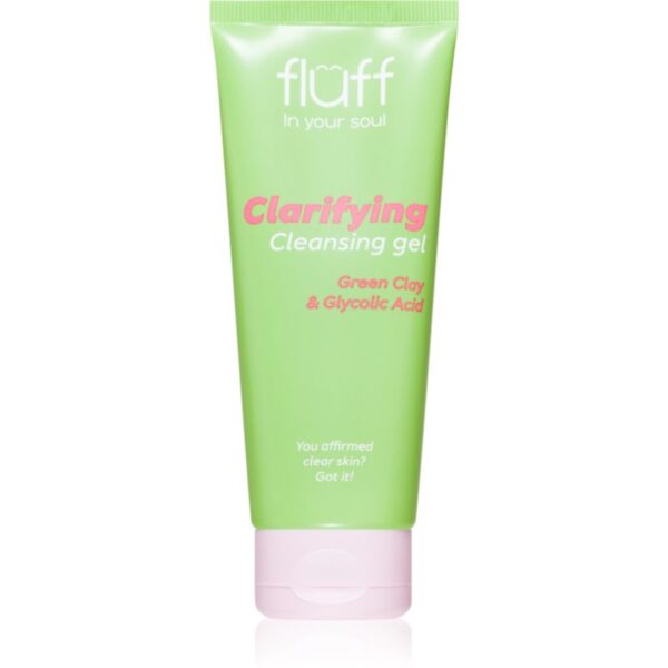 Fluff Clarifying gel de curatare facial cu argila 100 ml-Țena