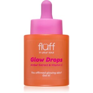 Fluff Glow Drops ser cu efect iluminator cu vitamina C Amber Extract 30 ml-Țena