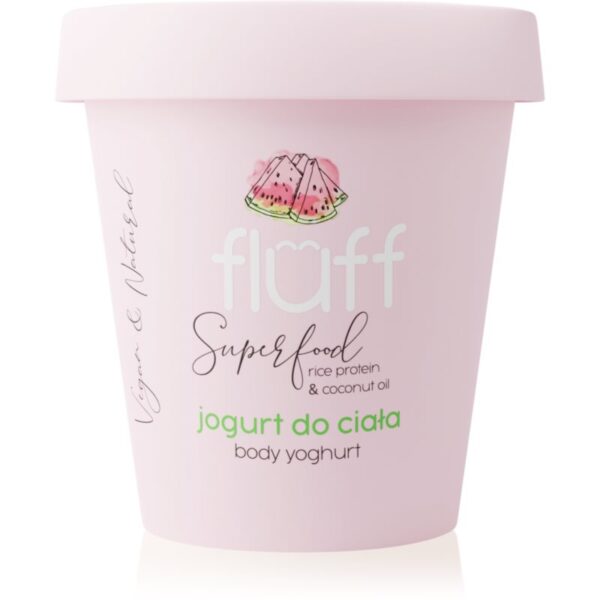 Fluff Superfood Watermelon iaurt de corp Rice Protein & Coconut Oil 180 ml-Țena