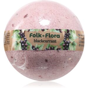 Folk & Flora Blackcurrant bombă de baie cu efect revigorant 130 g-Țena