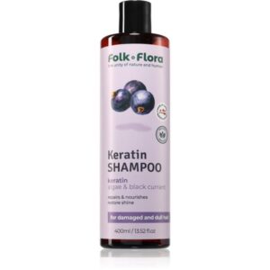 Folk & Flora Blackcurrant șampon regenerator cu efect de nutritiv 400 ml-Țena