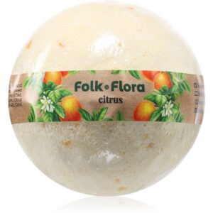 Folk & Flora Citrus bombă de baie cu efect revigorant 130 g-Țena