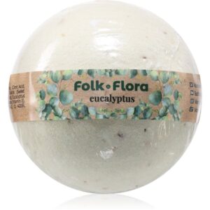 Folk & Flora Eucalyptus bombă de baie cu efect calmant 130 g-Țena