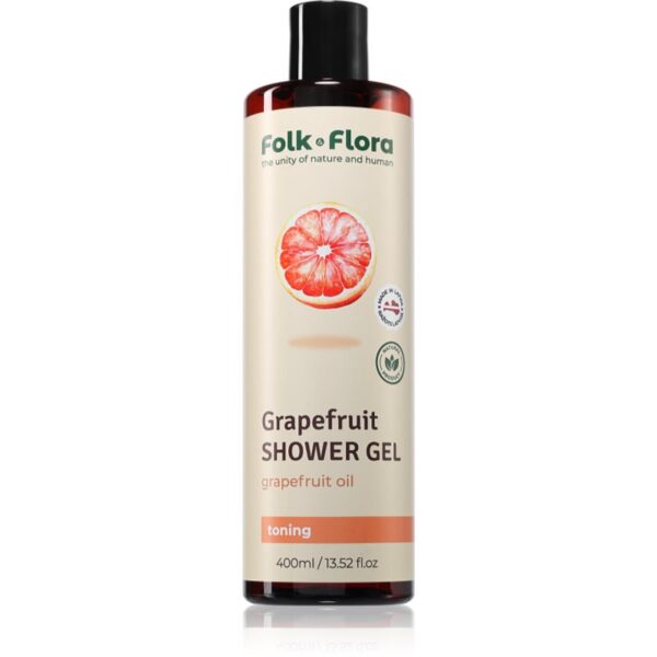 Folk & Flora Grapefruit gel de dus revigorant 400 ml-Țena