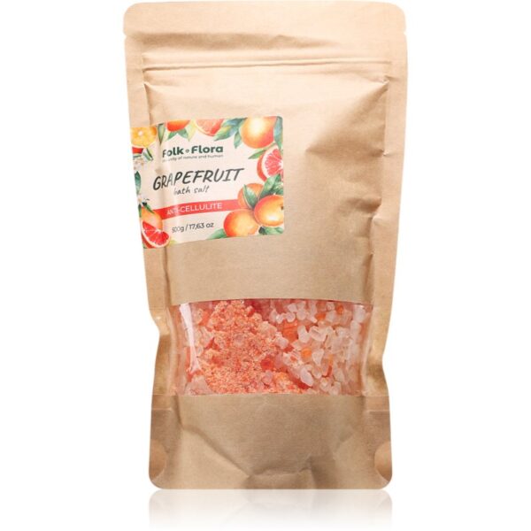 Folk & Flora Grapefruit sare de baie cu efect calmant 500 g-Țena