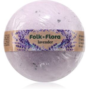 Folk & Flora Lavender bombă de baie cu efect calmant 130 g-Țena