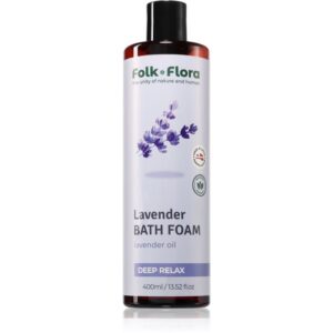 Folk & Flora Lavender spuma de baie cu efect calmant 400 ml-Țena