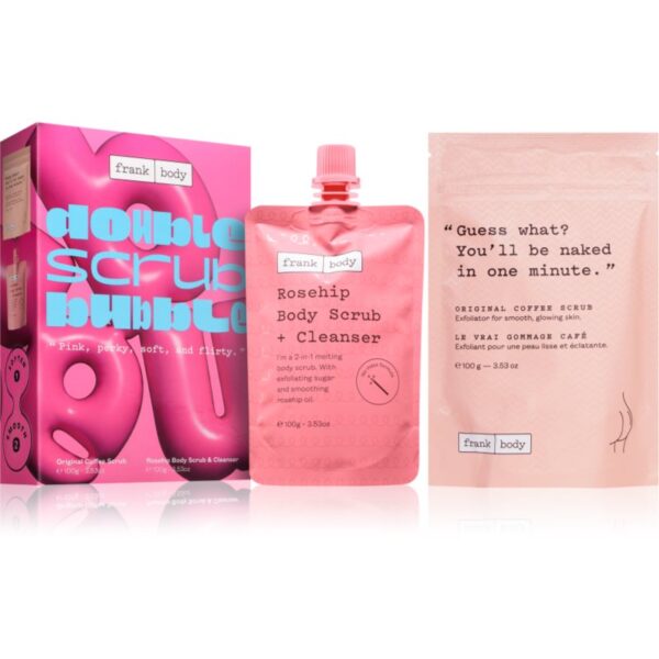 Frank Body Double Scrub Bubble set cadou pentru corp-Țena