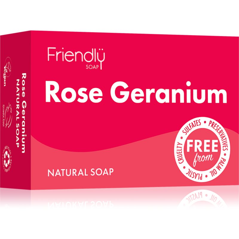 Friendly Soap Natural Soap Rose Geranium săpun natural 95 g-ro