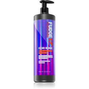 Fudge Care Clean Blonde sampon tonifiant cu violete pentru par blond 1000 ml-Țena