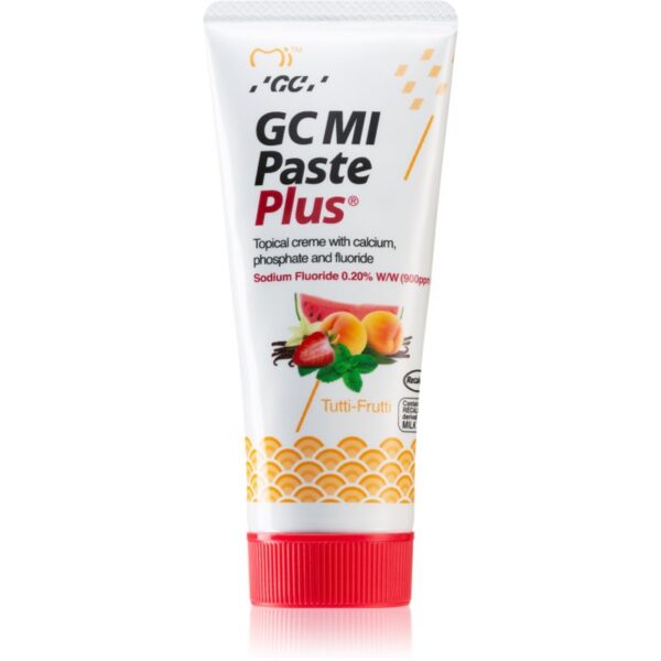 GC MI Paste Plus Crema protectoare de remineralizare pentru dinți sensibili cu flor aroma Tutti Frutti 35 ml-Țena