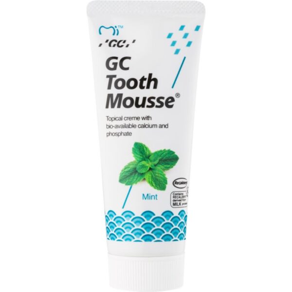 GC Tooth Mousse Crema protectoare de remineralizare pentru dinți sensibili fara flor aroma Mint 35 ml-Țena