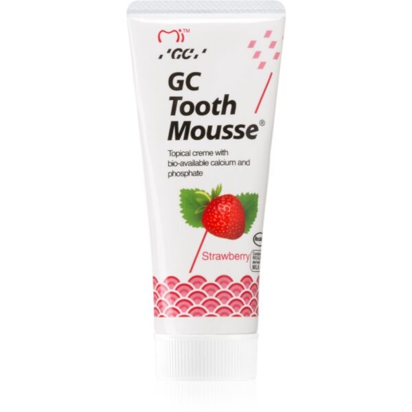 GC Tooth Mousse Crema protectoare de remineralizare pentru dinți sensibili fara flor aroma Strawberry 35 ml-Țena