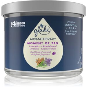 GLADE Aromatherapy Moment of Zen lumânare parfumată Lavender + Sandalwood 260 g-ro