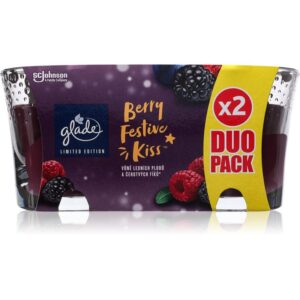 GLADE Berry Festive Kiss DUO lumânare parfumată 2x112 g-ro