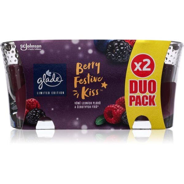 GLADE Berry Festive Kiss DUO lumânare parfumată 2x112 g-ro