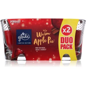 GLADE Warm Apple Pie lumânare parfumată pachet duo 2x112 g-ro