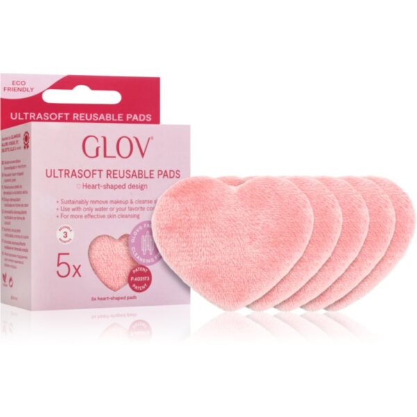GLOV Heart-Shaped Ultrasoft dischete demachiante lavabile 5 buc-ro