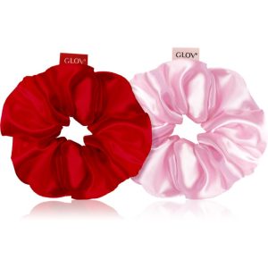 GLOV Satin Scrunchies L Elastice pentru par Red/Pink 2 buc-ro
