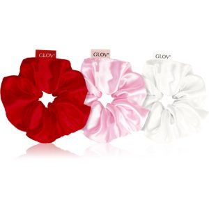 GLOV Satin Scrunchies L Elastice pentru par White/Pink/Red 3 buc-ro
