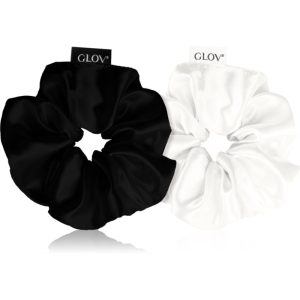 GLOV Satin Scrunchies M Elastice pentru par Black/Beige 2 buc-ro