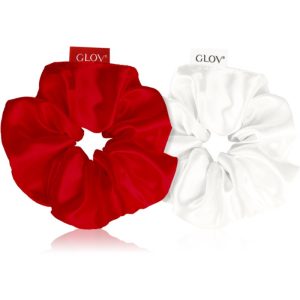 GLOV Satin Scrunchies M Elastice pentru par Red/Beige 2 buc-ro