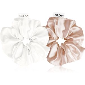 GLOV Satin Scrunchies M Elastice pentru par Sparkling Wine/Beige 2 buc-ro