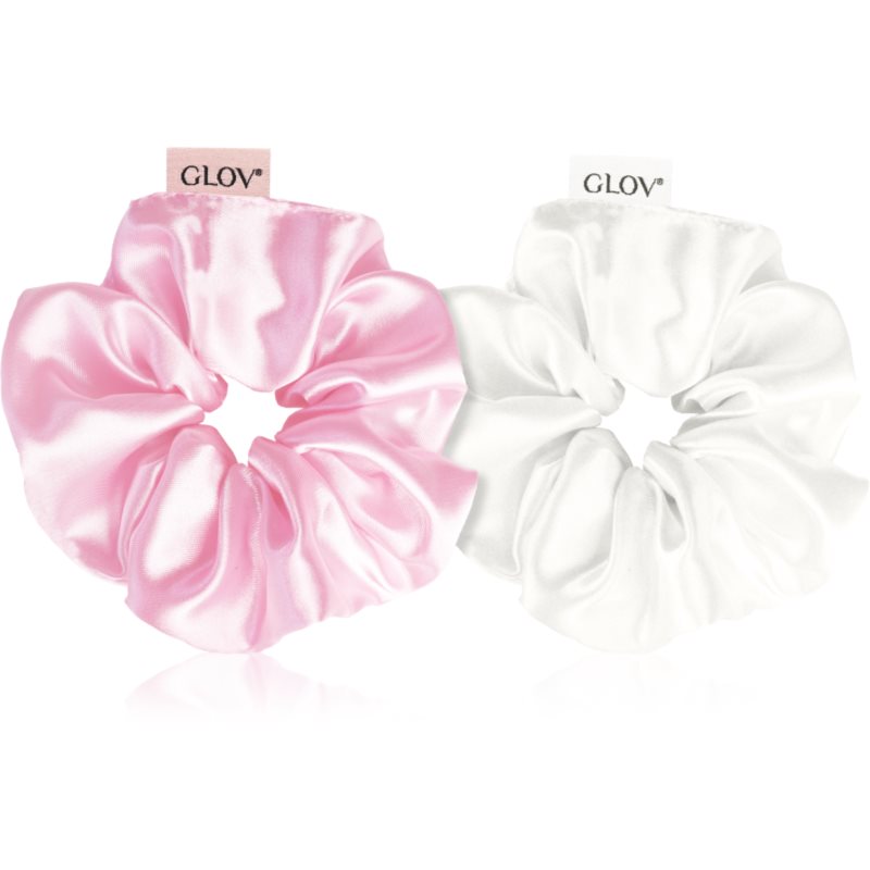GLOV Satin Scrunchies S Elastice pentru par Beige/Pink 2 buc-ro