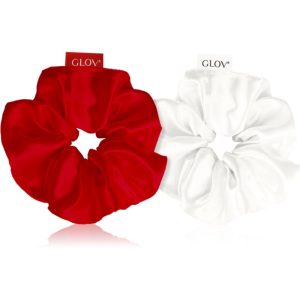 GLOV Satin Scrunchies S Elastice pentru par Red/Beige 2 buc-ro