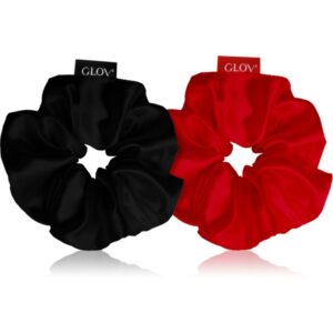 GLOV Satin Scrunchies S Elastice pentru par Red/Black 2 buc-ro