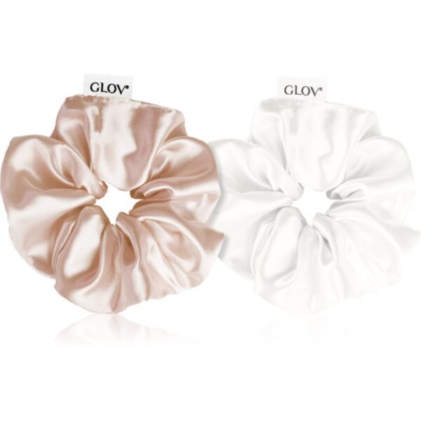GLOV Satin Scrunchies S Elastice pentru par Sparkling Wine/Beige 2 buc-ro