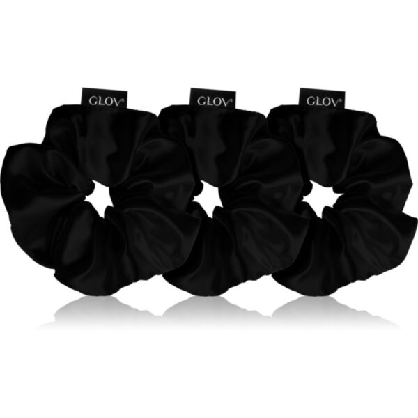 GLOV Satin Scrunchies S/M/L Elastice pentru par Black 3 buc-ro