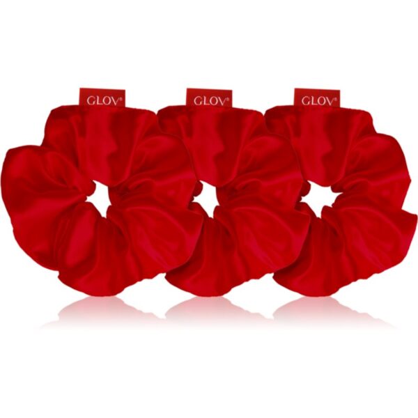GLOV Satin Scrunchies S/M/L Elastice pentru par Red 3 buc-ro