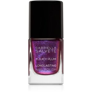 Gabriella Salvete Longlasting Enamel lac de unghii cu rezistenta indelungata cu particule stralucitoare culoare 11 Juicy Plum 11 ml-Țena