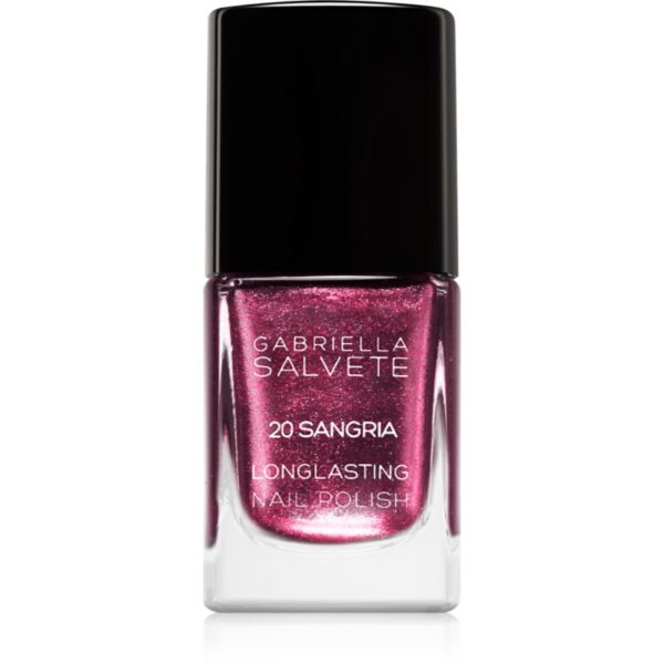 Gabriella Salvete Longlasting Enamel lac de unghii cu rezistenta indelungata cu particule stralucitoare culoare 20 Sangria 11 ml-Țena