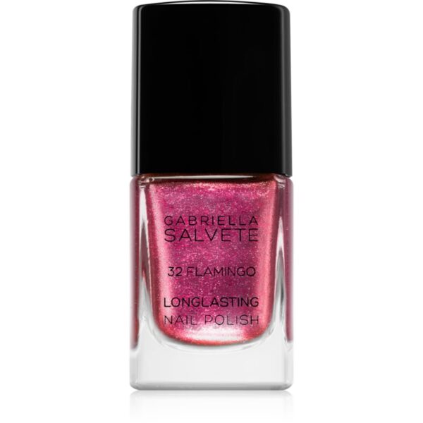 Gabriella Salvete Longlasting Enamel lac de unghii cu rezistenta indelungata cu particule stralucitoare culoare 32 Flamingo 11 ml-ro