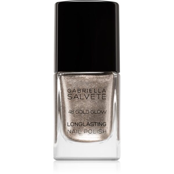Gabriella Salvete Longlasting Enamel lac de unghii cu rezistenta indelungata cu particule stralucitoare culoare 48 Gold Glow 11 ml-Țena