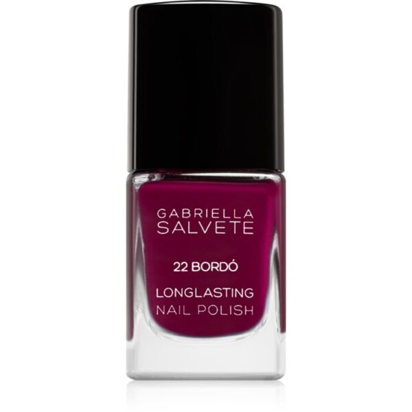 Gabriella Salvete Longlasting Enamel lac de unghii cu rezistenta indelungata lucios culoare 22 Bordó 11 ml-Țena