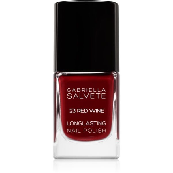 Gabriella Salvete Longlasting Enamel lac de unghii cu rezistenta indelungata lucios culoare 23 Red Wine 11 ml-Țena
