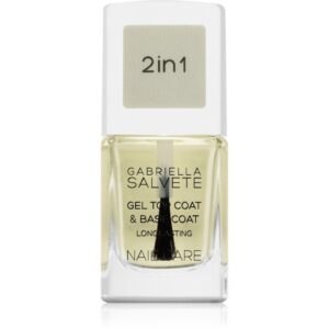 Gabriella Salvete Nail Care Top & Base Coat lac de unghii de baza si superioara cu textura de gel 11 ml-Țena
