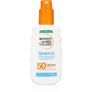 Garnier Ambre Solaire Sensitive Advanced spray pentru bronzat pentru piele sensibila SPF 50+ 150 ml-Țena