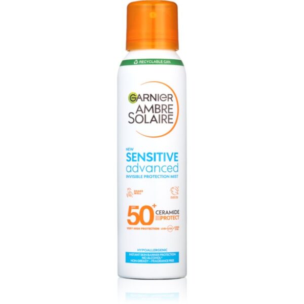 Garnier Ambre Solaire Sensitive Advanced spray pentru plajă pentru piele foarte sensibila SPF 50+ 150 ml-Țena