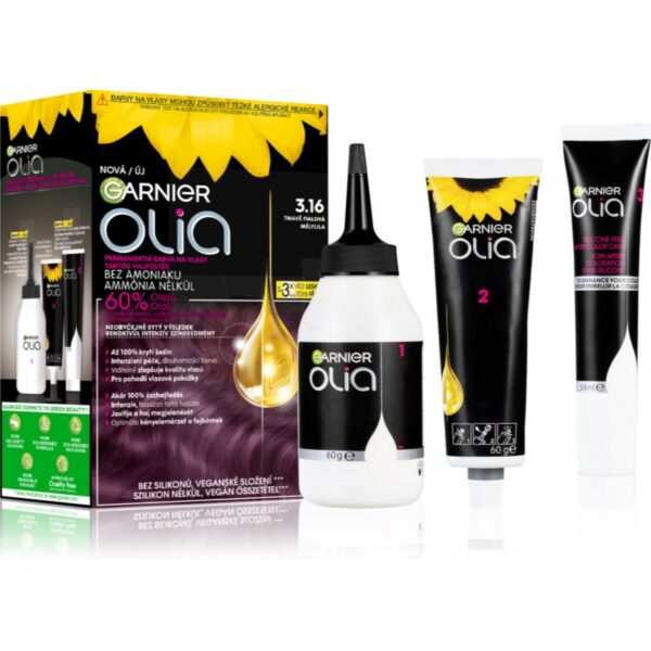Garnier Olia Big Kit Culoare permanenta pentru par culoare 3.16 Deep Violin-Țena