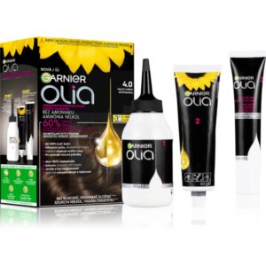 Garnier Olia Big Kit Culoare permanenta pentru par culoare 4.0 Dark Brown-ro