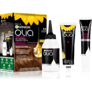 Garnier Olia Big Kit Culoare permanenta pentru par culoare 5.3 Golden Brown 1 buc-Țena