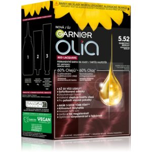 Garnier Olia Big Kit Culoare permanenta pentru par culoare 5.52 Glassy Merlot 1 buc-Țena