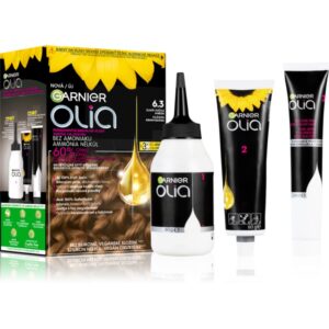 Garnier Olia Big Kit Culoare permanenta pentru par culoare 6.3 Gold Light Brown-Țena