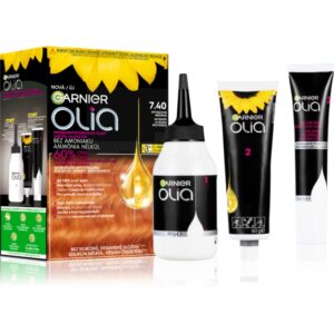 Garnier Olia Big Kit Culoare permanenta pentru par culoare 7.40 Intense Copper-Țena