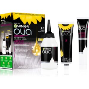 Garnier Olia Big Kit Culoare permanenta pentru par culoare 9.11 Silver Smoke-Țena
